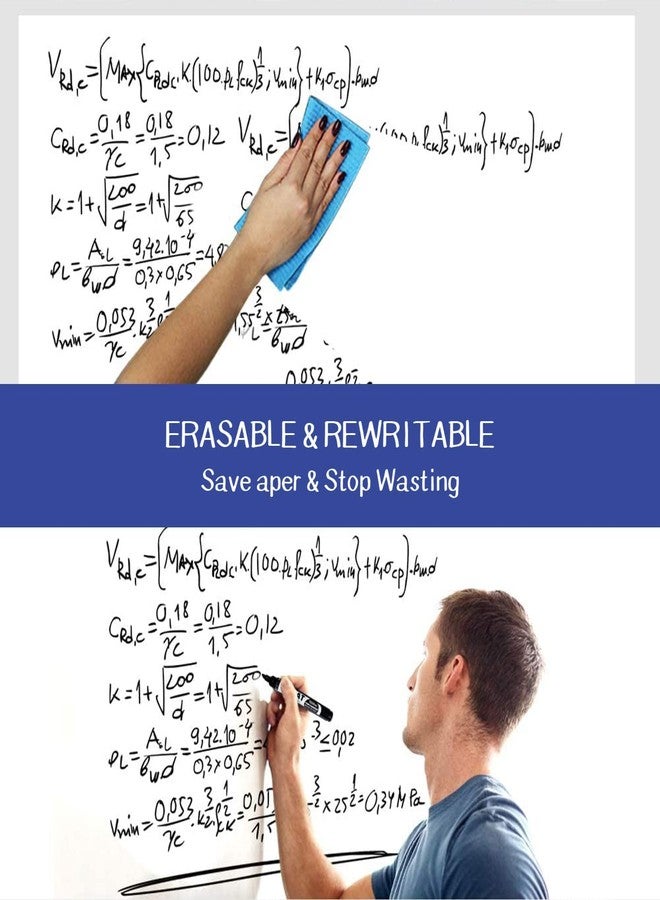 SUNBIRD White Board Sticker, Dry Eraser Paper for Wall Self Adhesive Wall Paper Roll for Classroom/Office/Kids Painting, Dry Erase (16 x 78 Inch) - Image 2
